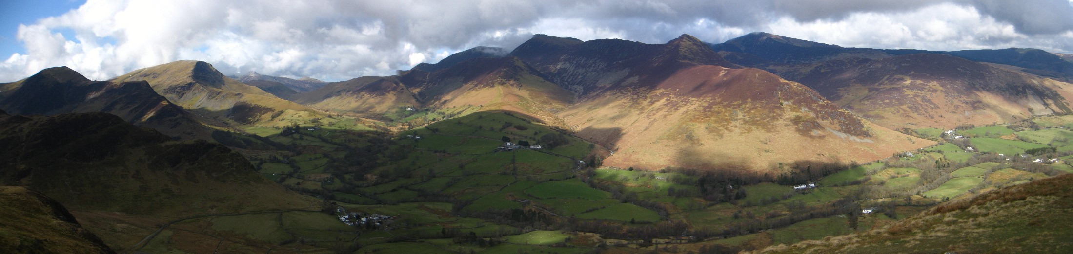 Panoramic view of the north western fells.